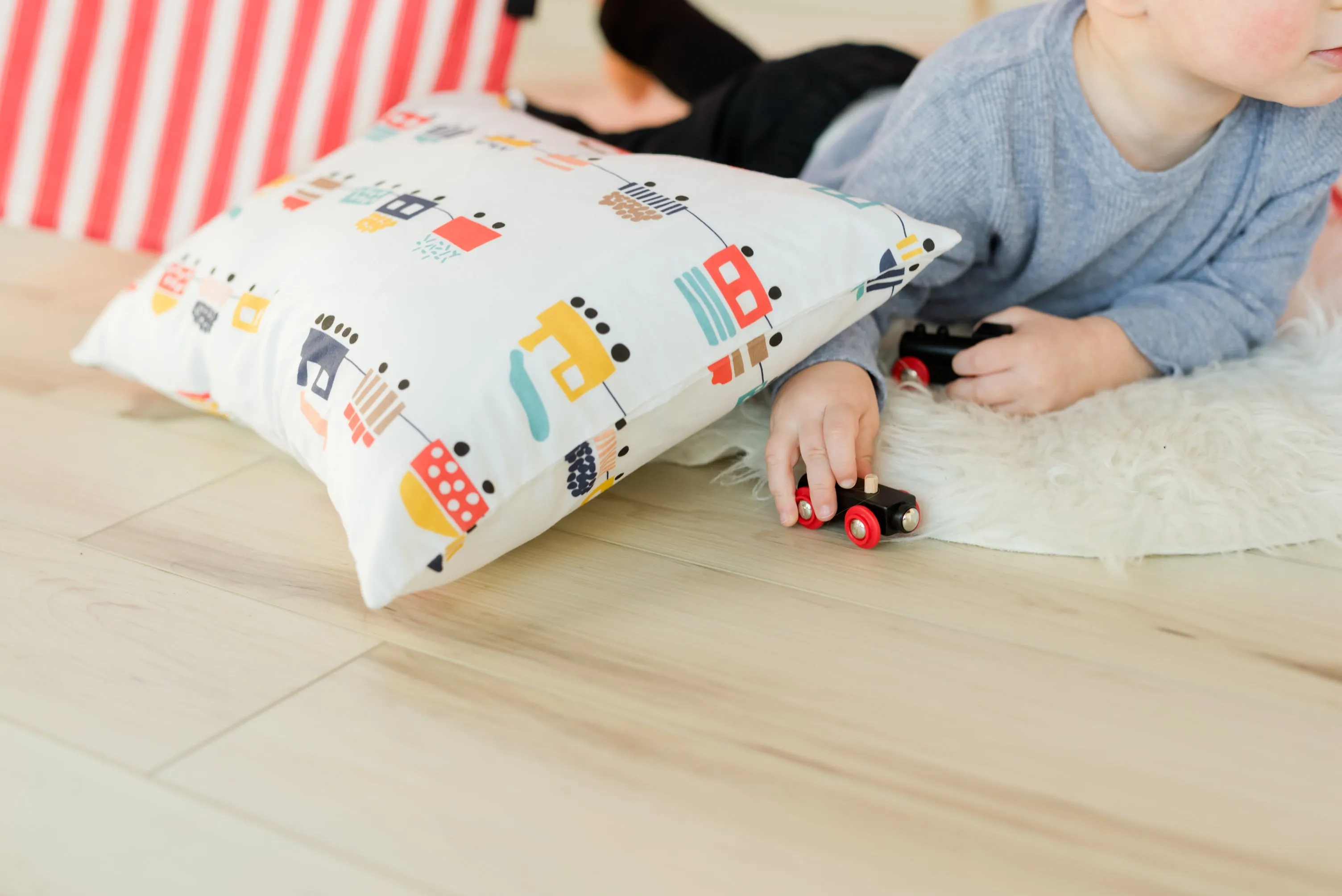 100% Cotton Toddler Pillowcase – Trains