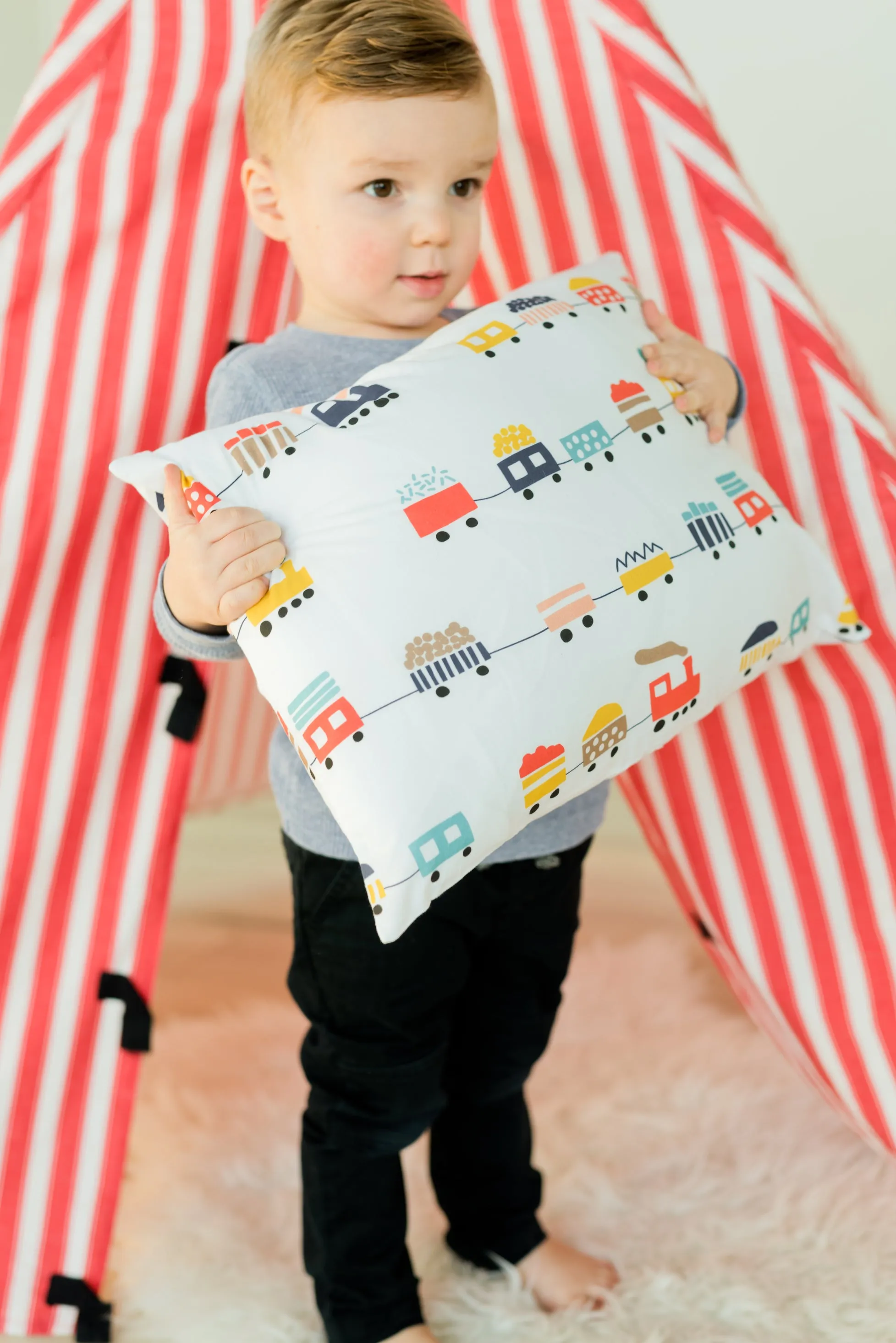 100% Cotton Toddler Pillowcase – Trains