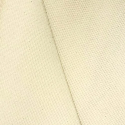 3 1/2 YD PC -Mist Ivory Cotton Ribbed Woven Home Decorating Fabric