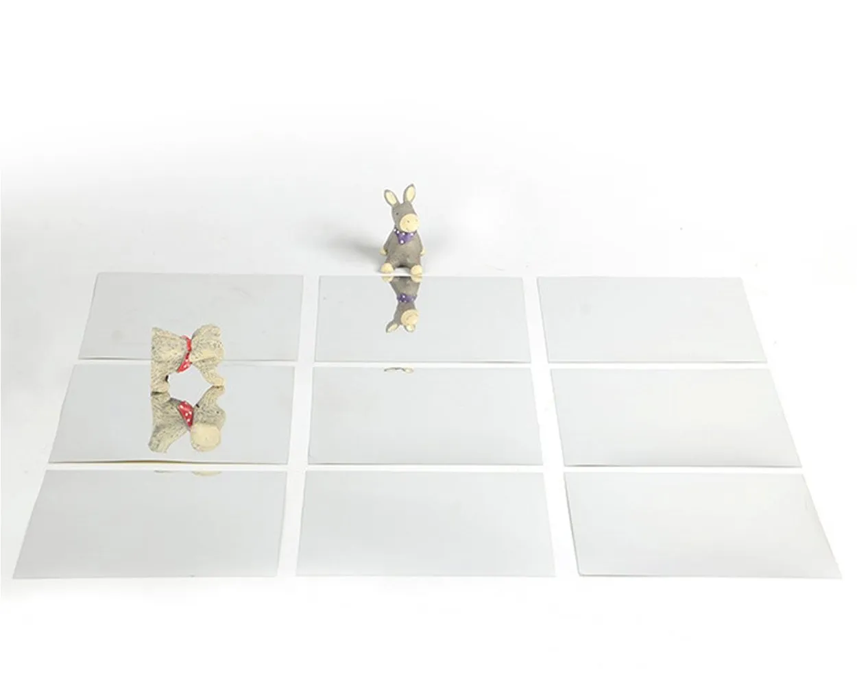 6 Inch Mirror Sheets 16 Pieces Self-Adhesive Mirror Wall Stickers