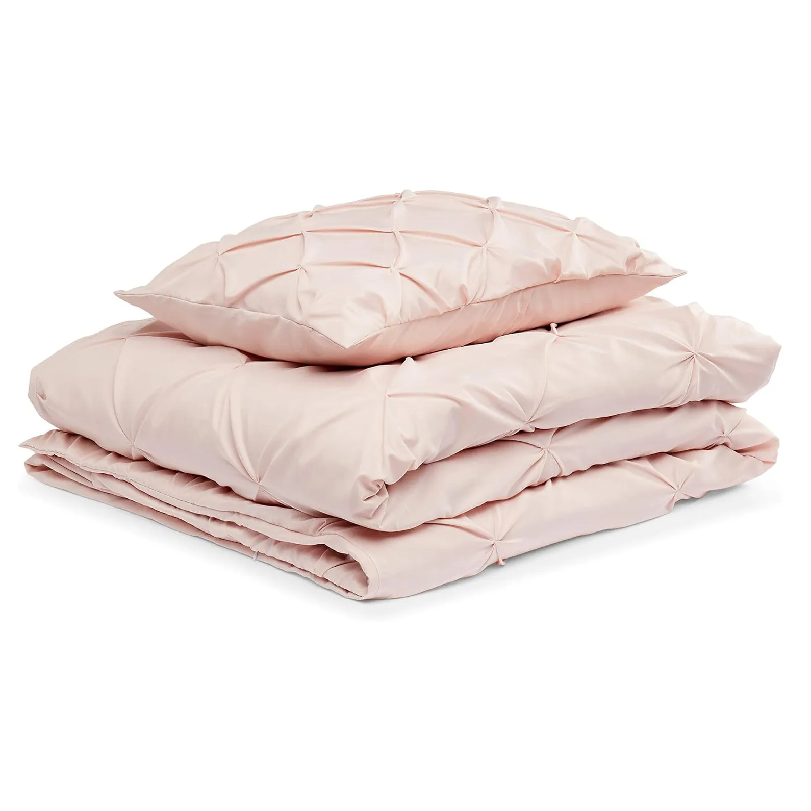 Amazon Basics Light-Weight Microfiber Pinch Pleat Duvet Cover Set