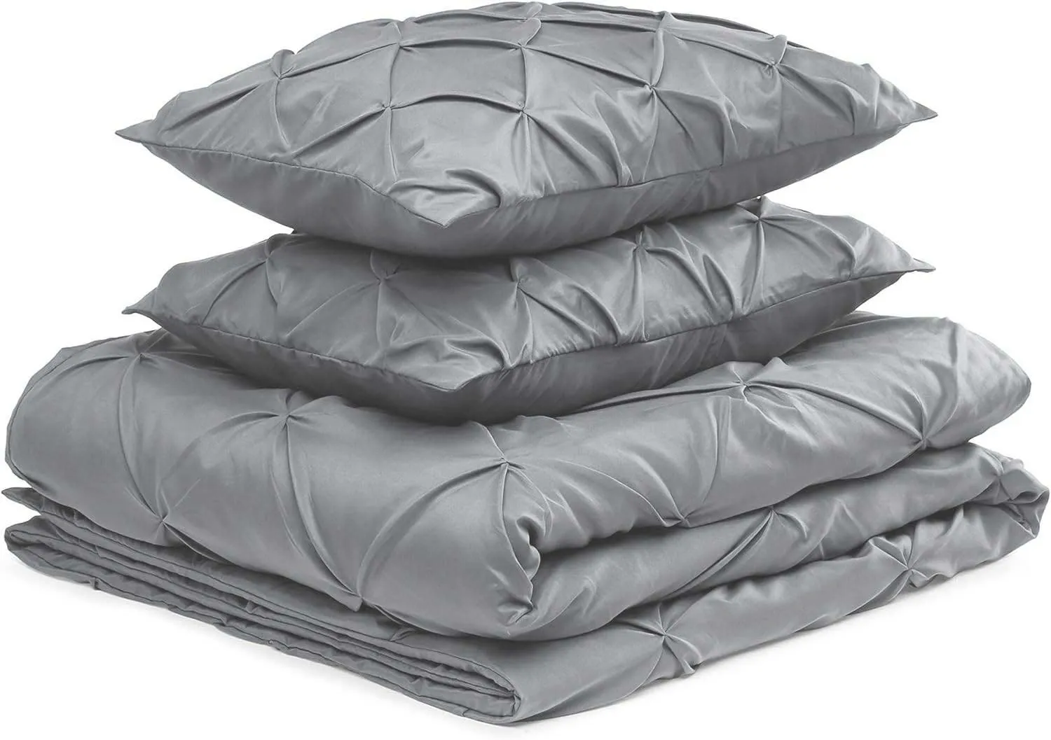Amazon Basics Light-Weight Microfiber Pinch Pleat Duvet Cover Set