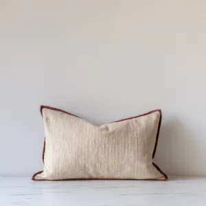 Amber Lewis x Loloi Aveline Ivory/Wine Pillow