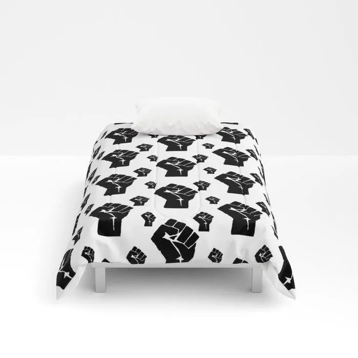 Black Power Fist Pattern Comforters