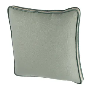 BRINSON SEAGLASS W/ 1″ LINEN GUSSET & VELVET PIPE 24x24"