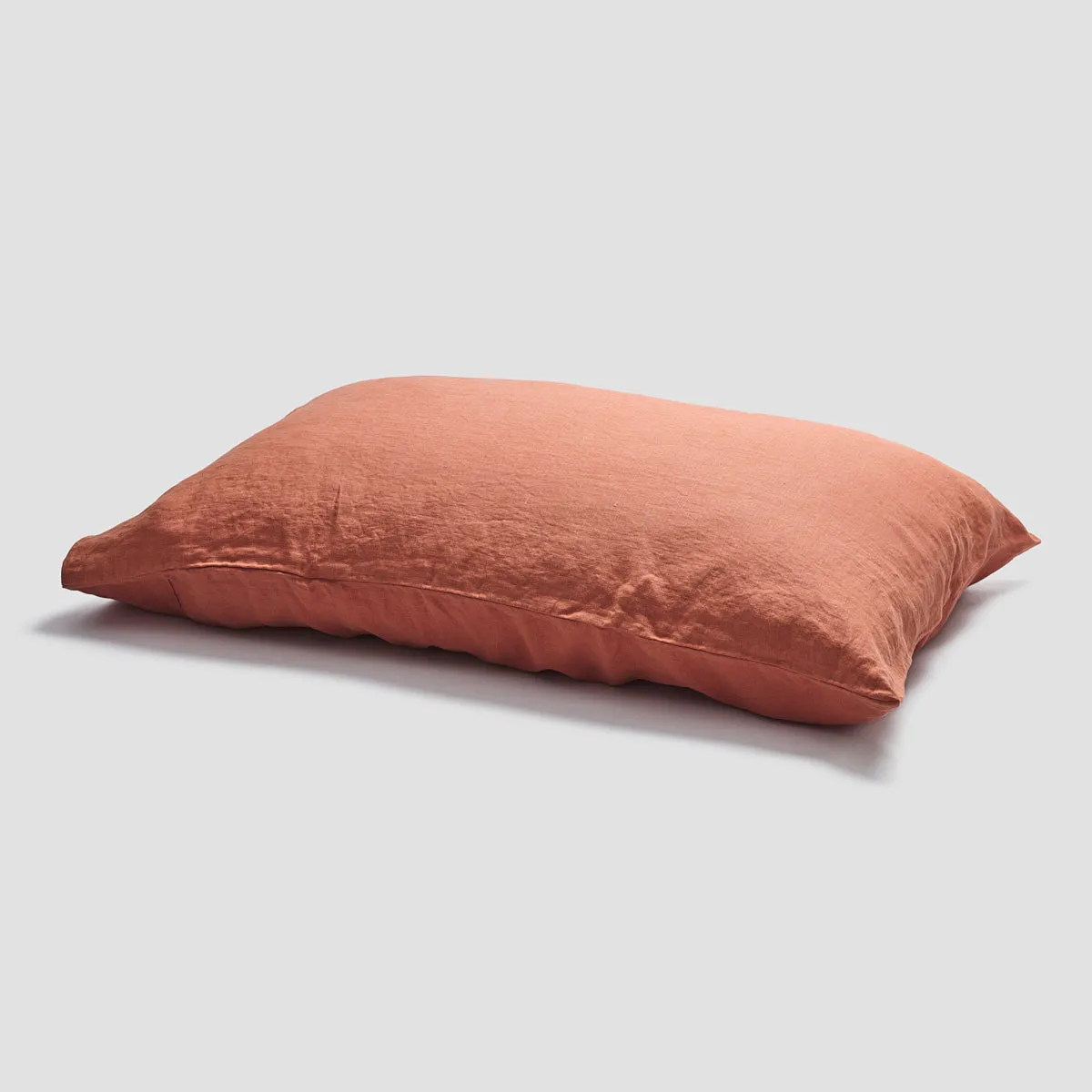 Burnt Orange Linen Blend Pillowcase (Pair)