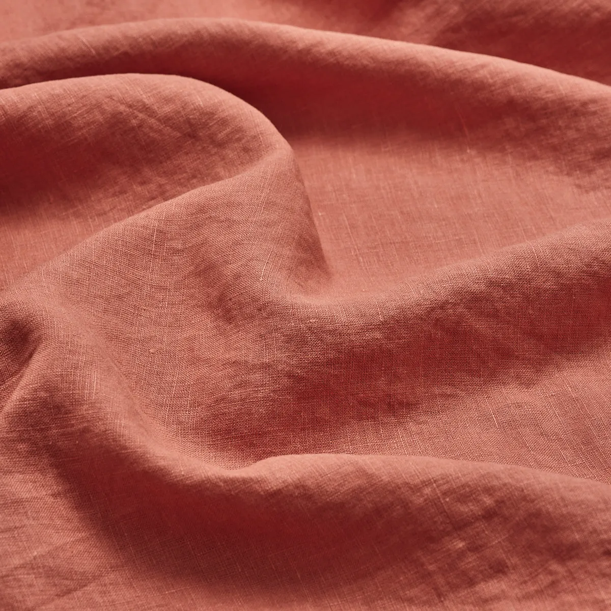 Burnt Orange Linen Blend Pillowcase (Pair)