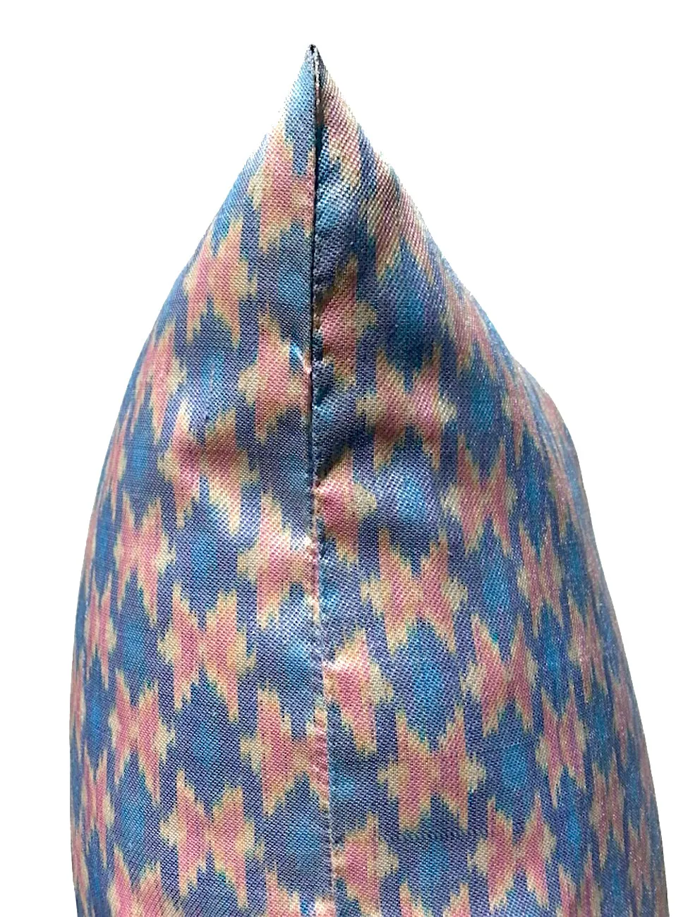 Cambodian Silk Ikat Pillow Baby Blue And Pink
