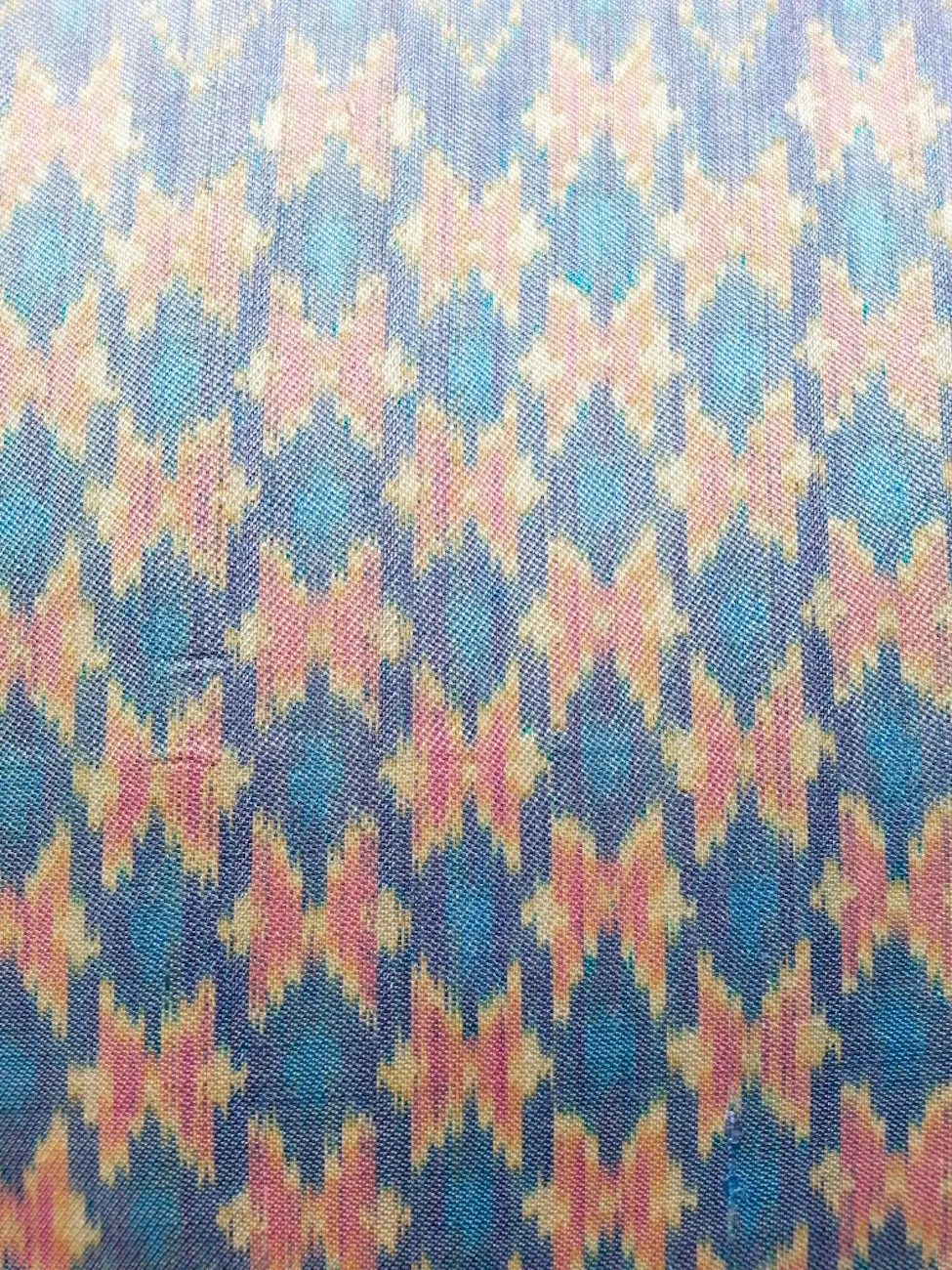 Cambodian Silk Ikat Pillow Baby Blue And Pink