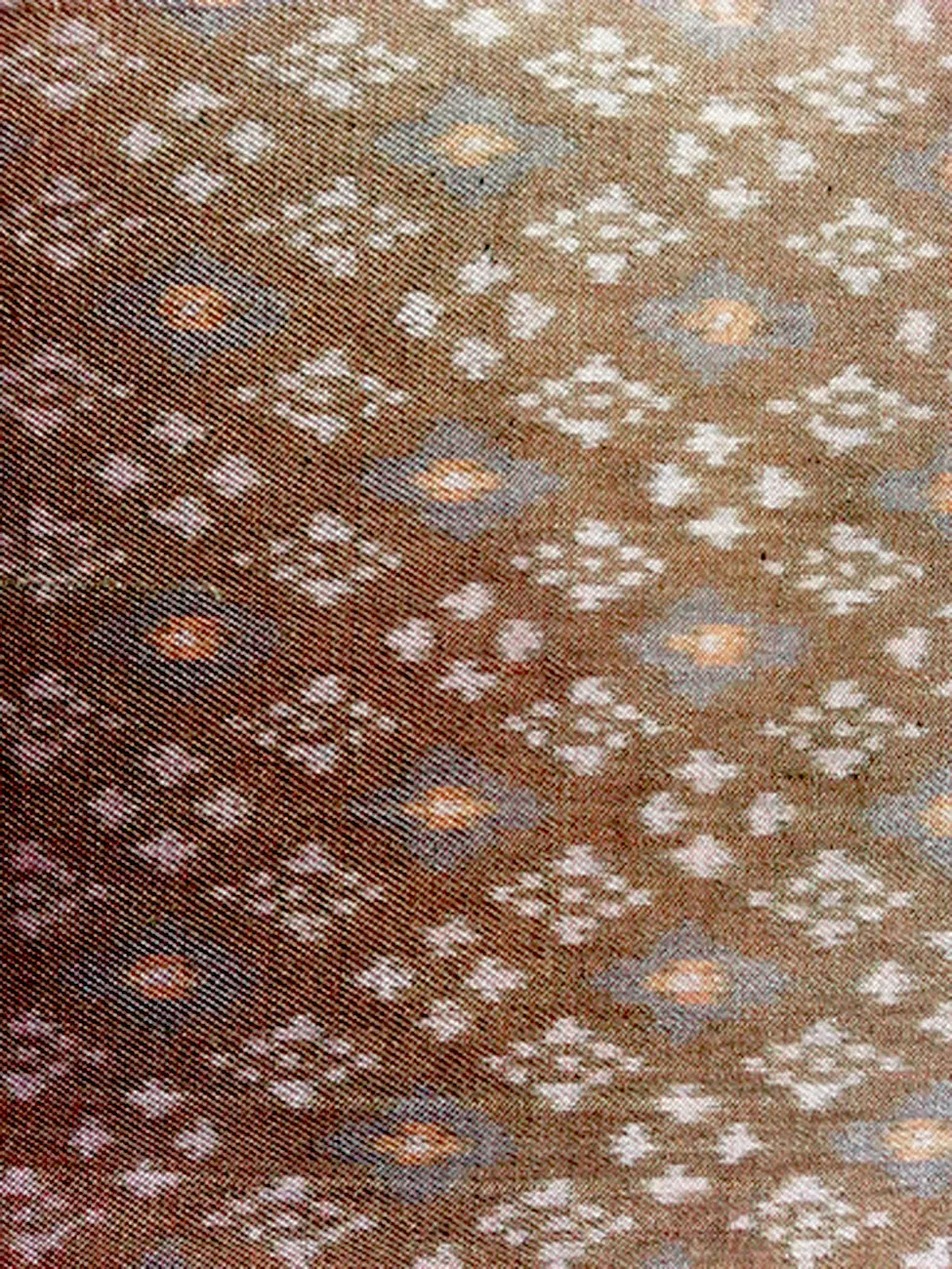 Cambodian Silk Ikat Pillow Chocolate Blue Charcoal