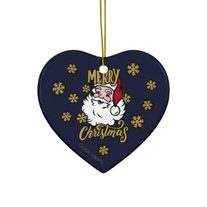 Ceramic Ornament with Italian Design print | Santa Claus | Blue | Giada Valenti | Christmas Ornament | Christmas Gift