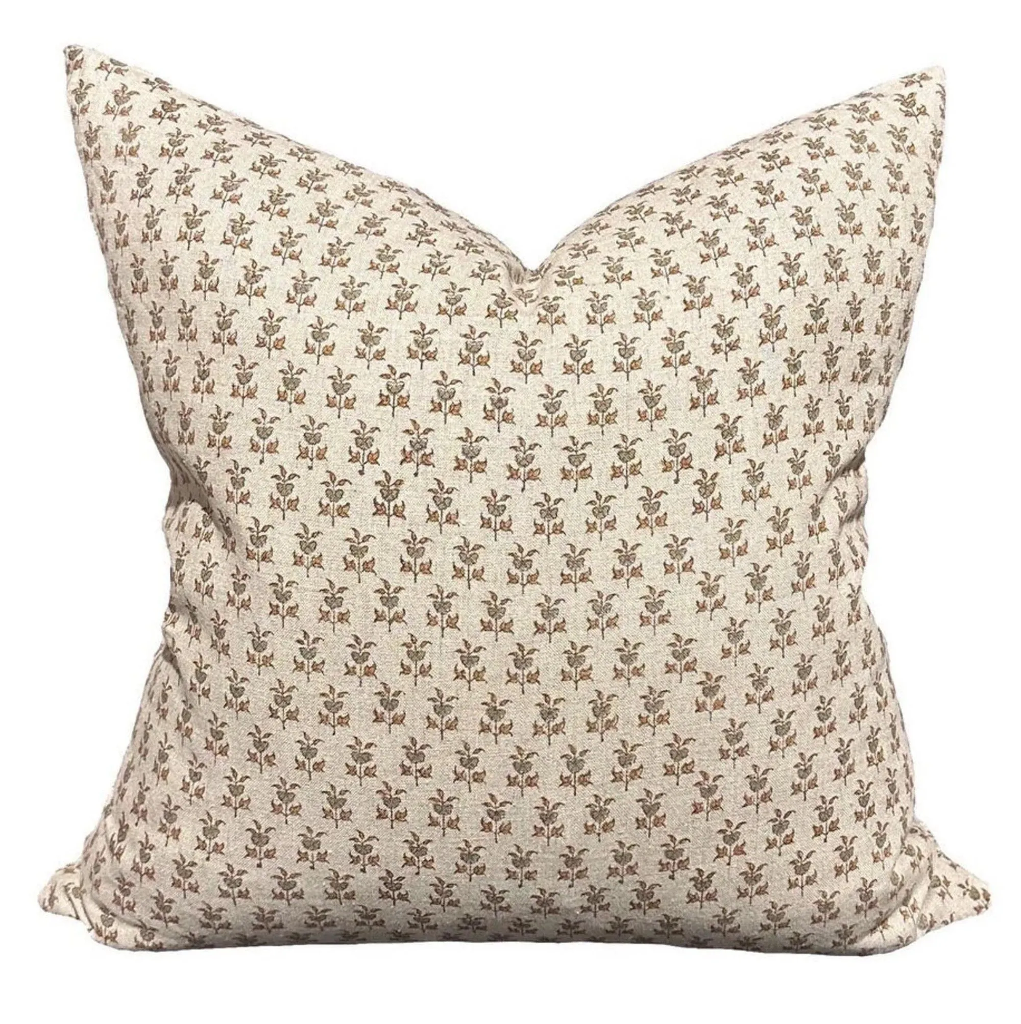 Designer "Albany" Suvarna Natural olive ochre Pillow Cover