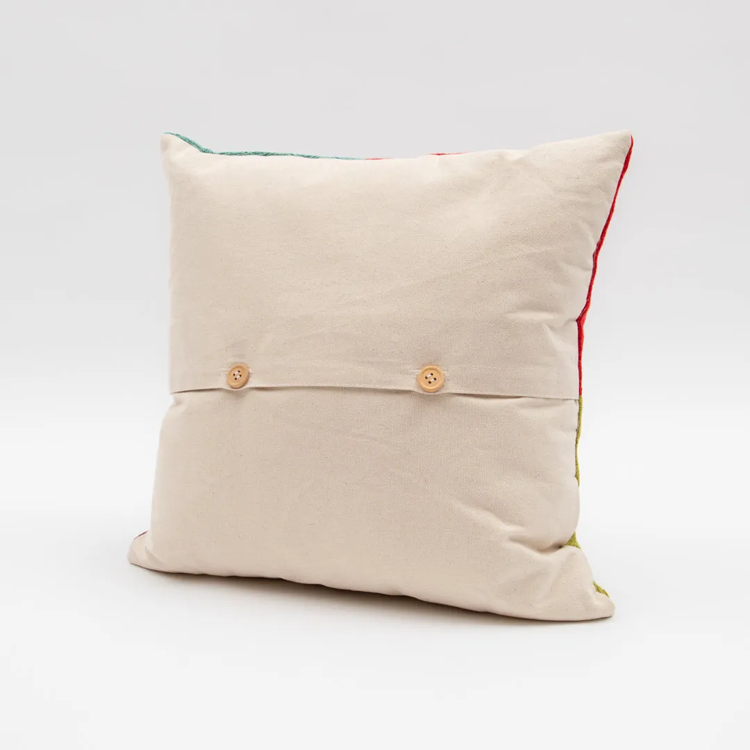 Embroidered pillow: Circles