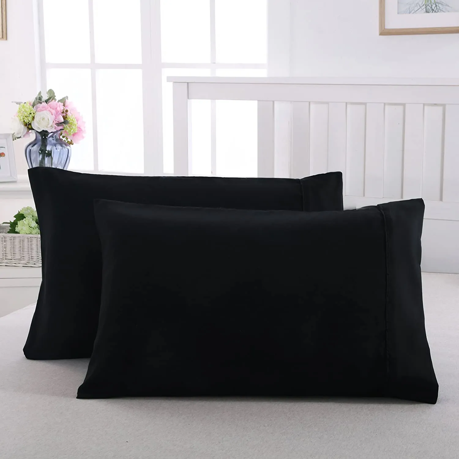 Envelope Closure End Easy Fit Soft Breathable Pillowcases Pack of 2
