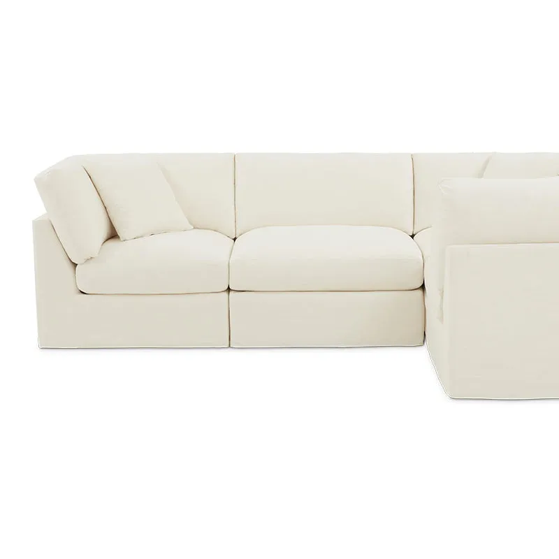 Get Together™ 4-Piece Modular Sectional Closed, Standard, Cream Linen