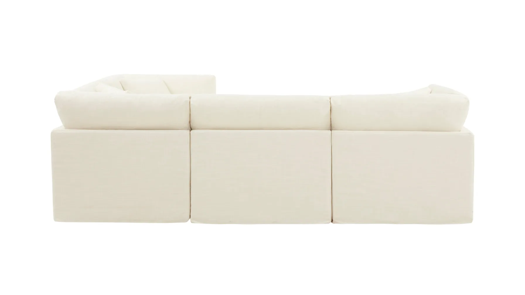 Get Together™ 4-Piece Modular Sectional Closed, Standard, Cream Linen
