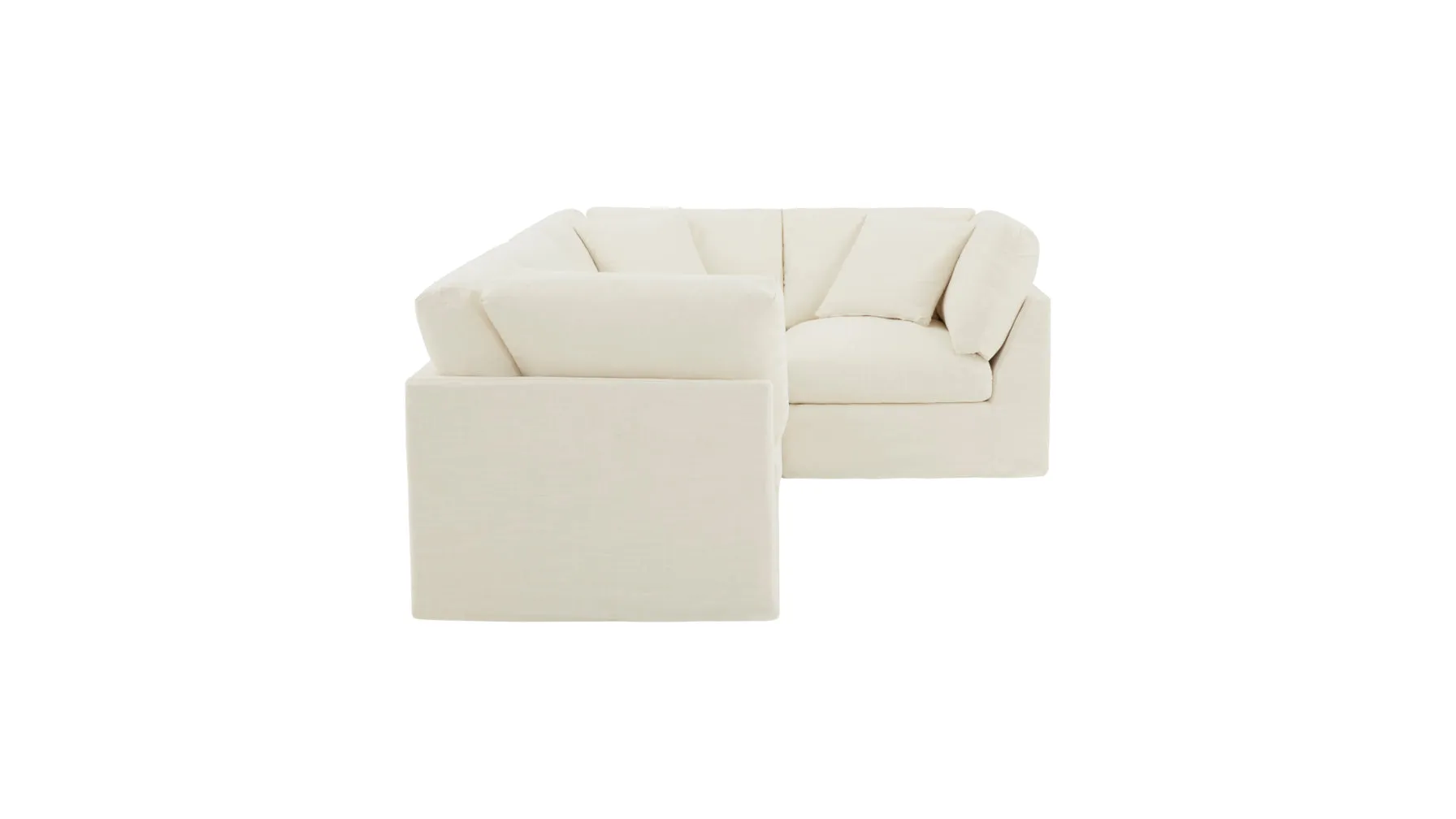 Get Together™ 4-Piece Modular Sectional Closed, Standard, Cream Linen