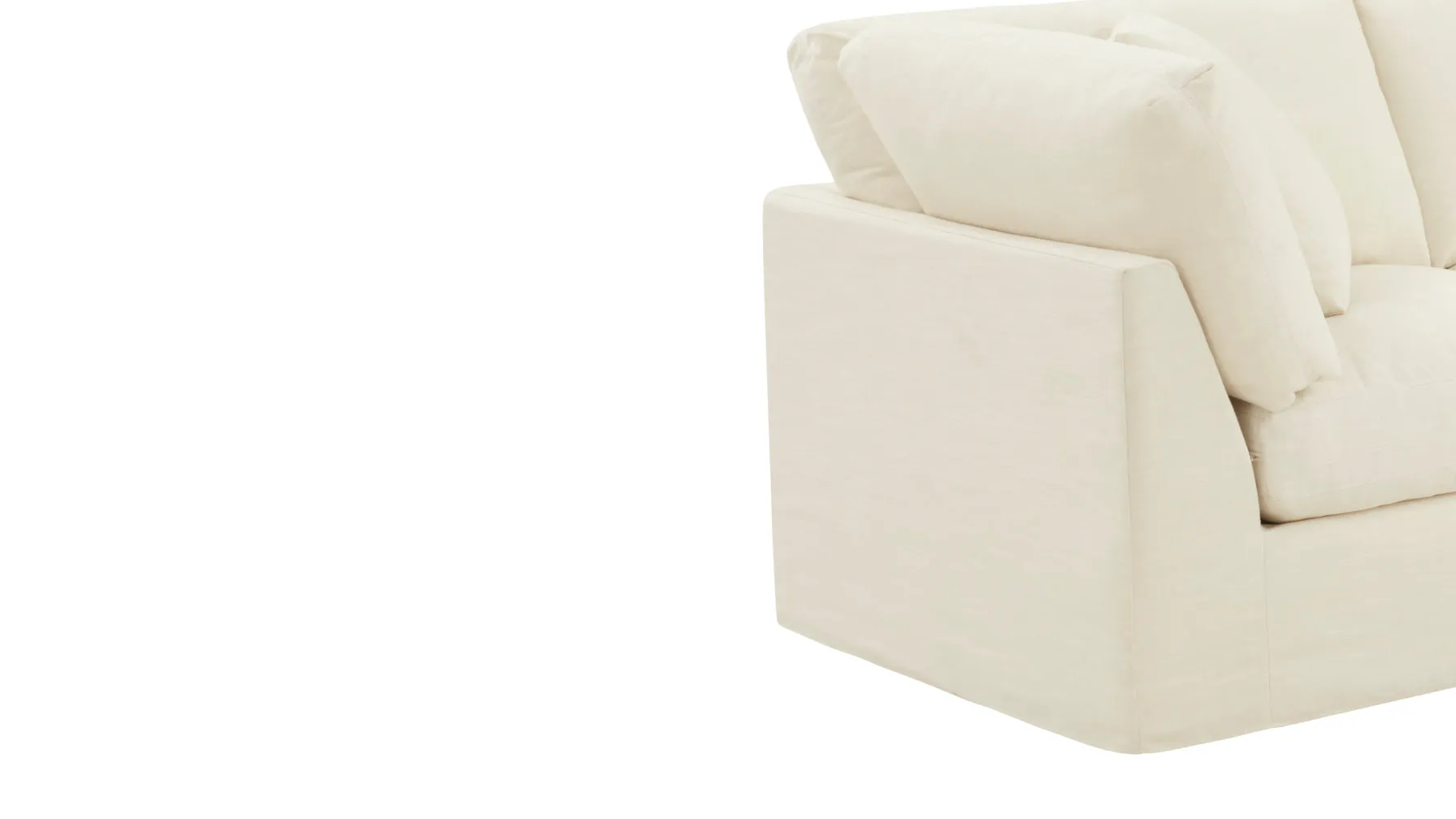 Get Together™ 4-Piece Modular Sectional Closed, Standard, Cream Linen