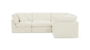 Get Together™ 4-Piece Modular Sectional Closed, Standard, Cream Linen