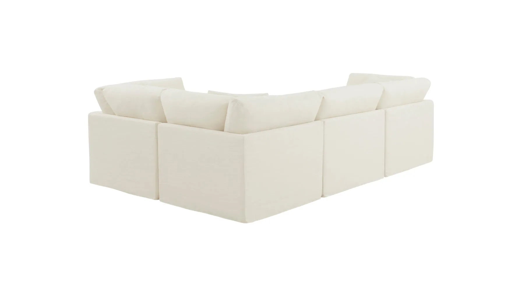 Get Together™ 4-Piece Modular Sectional Closed, Standard, Cream Linen