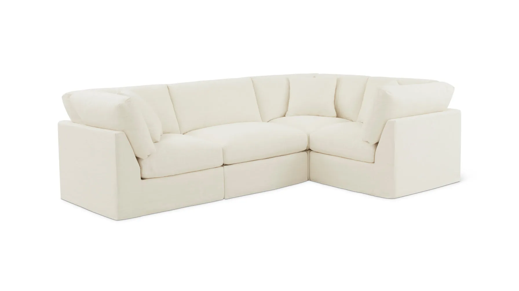 Get Together™ 4-Piece Modular Sectional Closed, Standard, Cream Linen