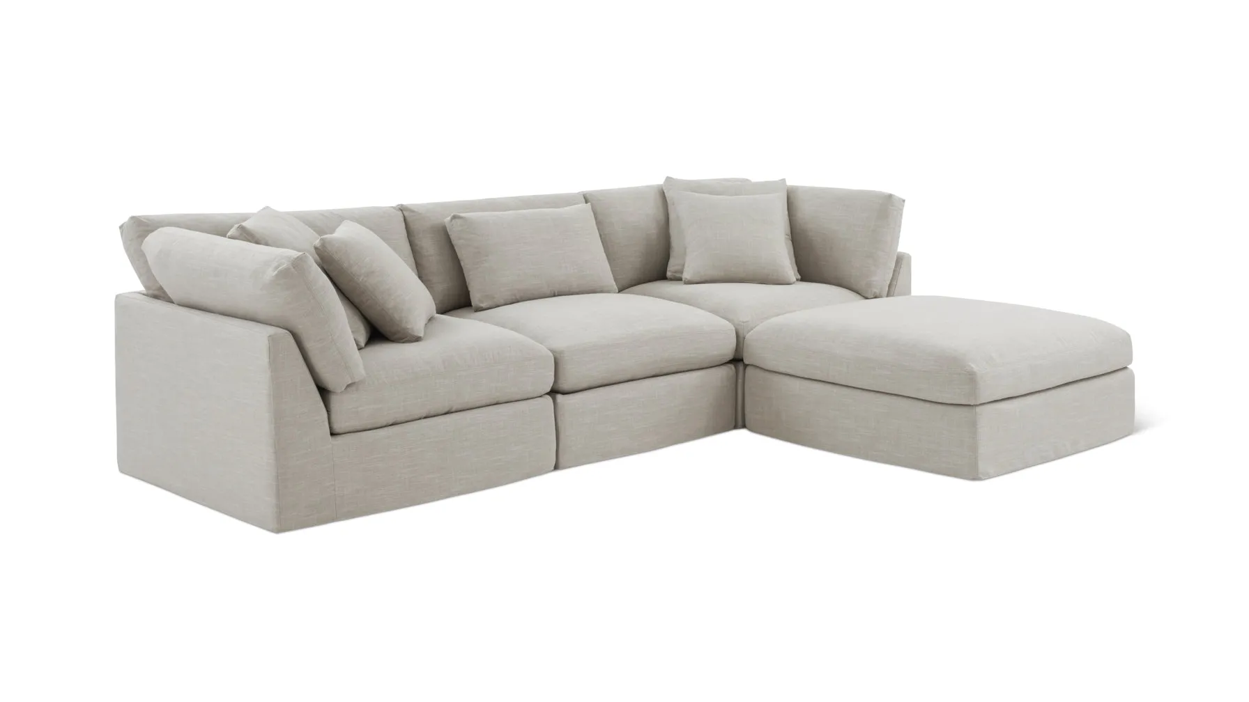 Get Together™ 4-Piece Modular Sectional, Large, Light Pebble
