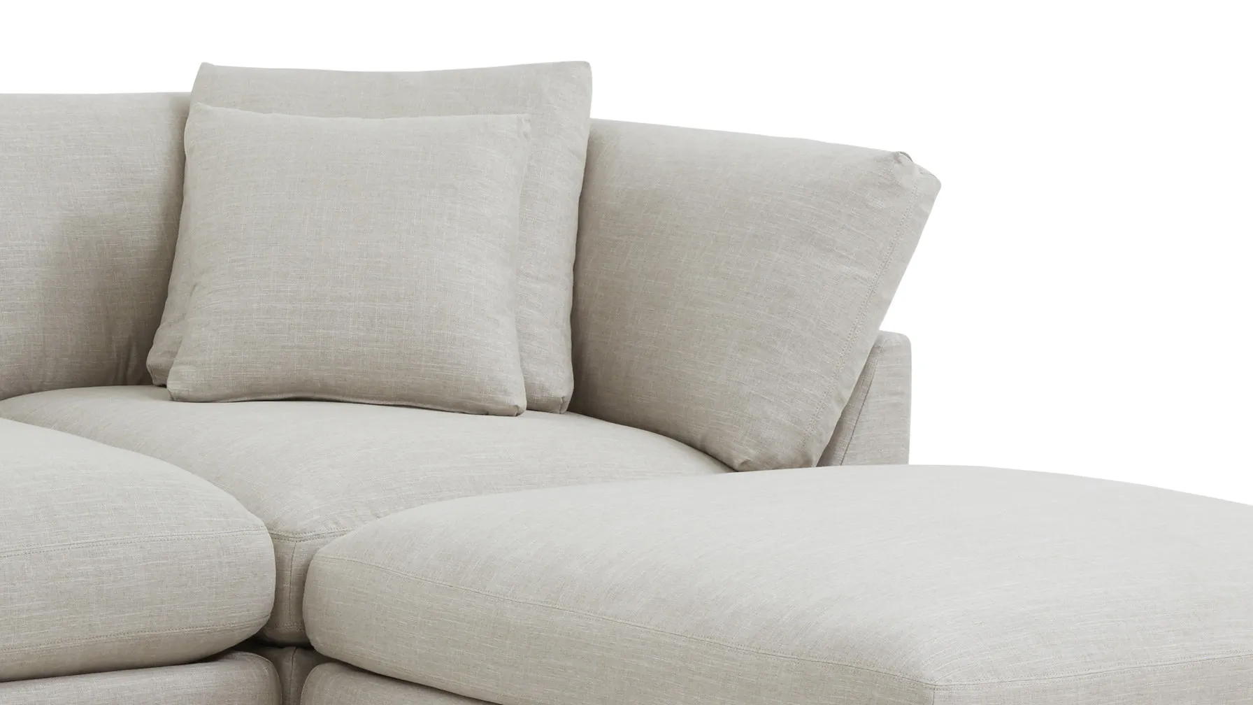 Get Together™ 4-Piece Modular Sectional, Large, Light Pebble