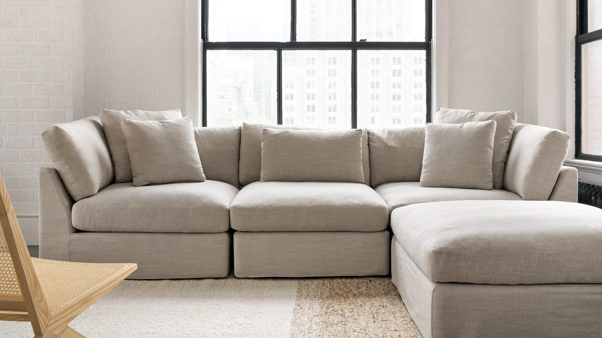 Get Together™ 4-Piece Modular Sectional, Large, Light Pebble