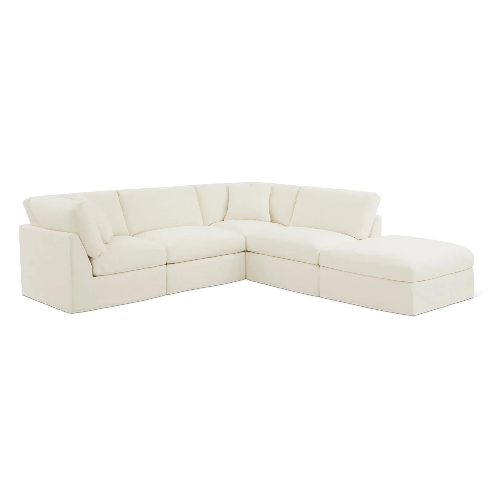 Get Together™ 5-Piece Modular Sectional, Standard, Cream Linen