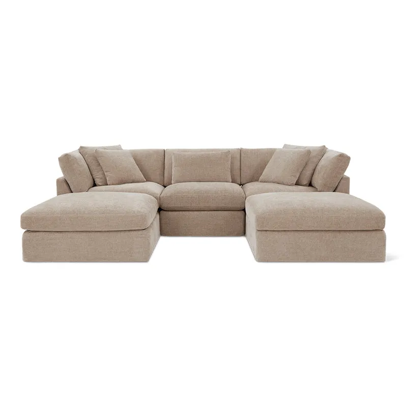 Get Together™ 5-Piece Modular U-Shaped Sectional, Large, Champagne