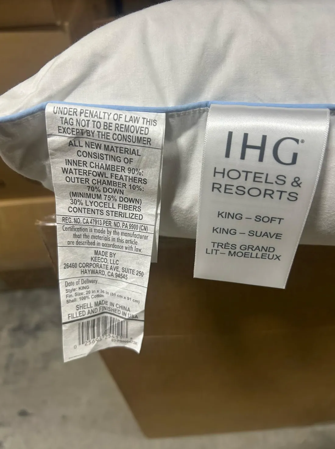 Holiday Inn<sup>®</sup> Touch of Down Feather & Down Pillow | Soft Support