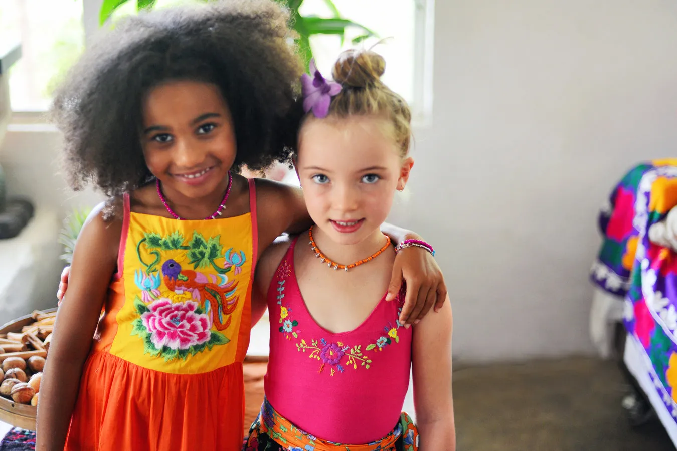 Honey Leotard Cerise with Hand Stitch