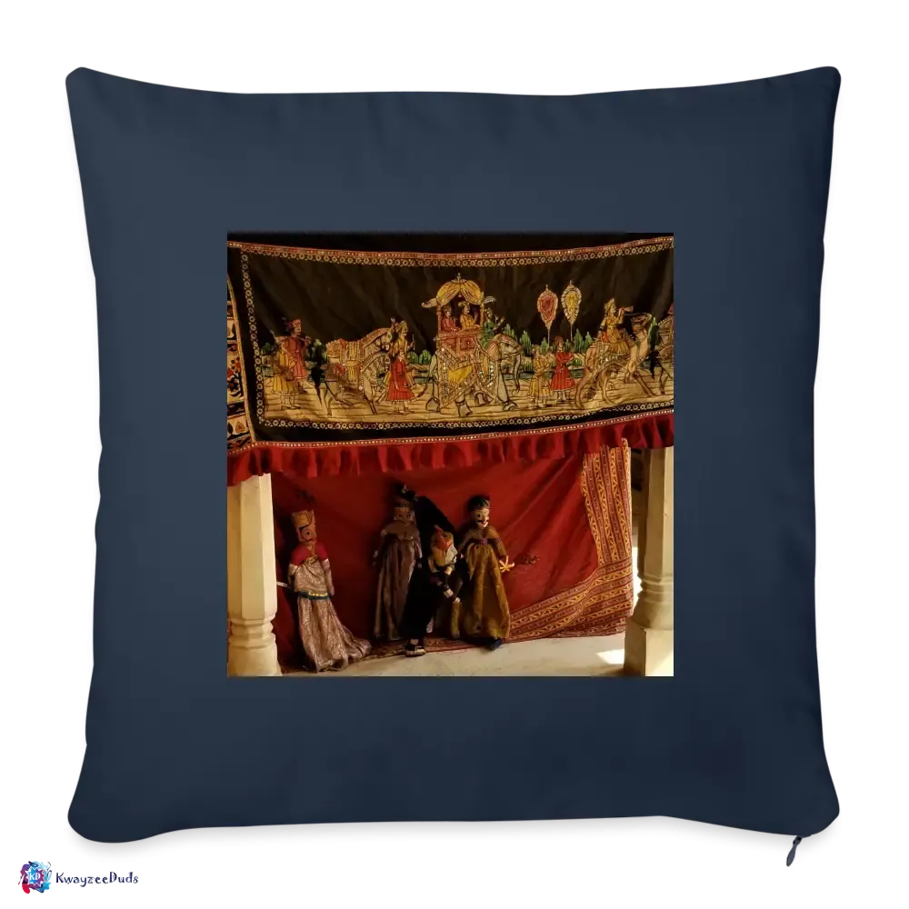 Jaipur Puppets Throw Pillow Cover 18” x 18”