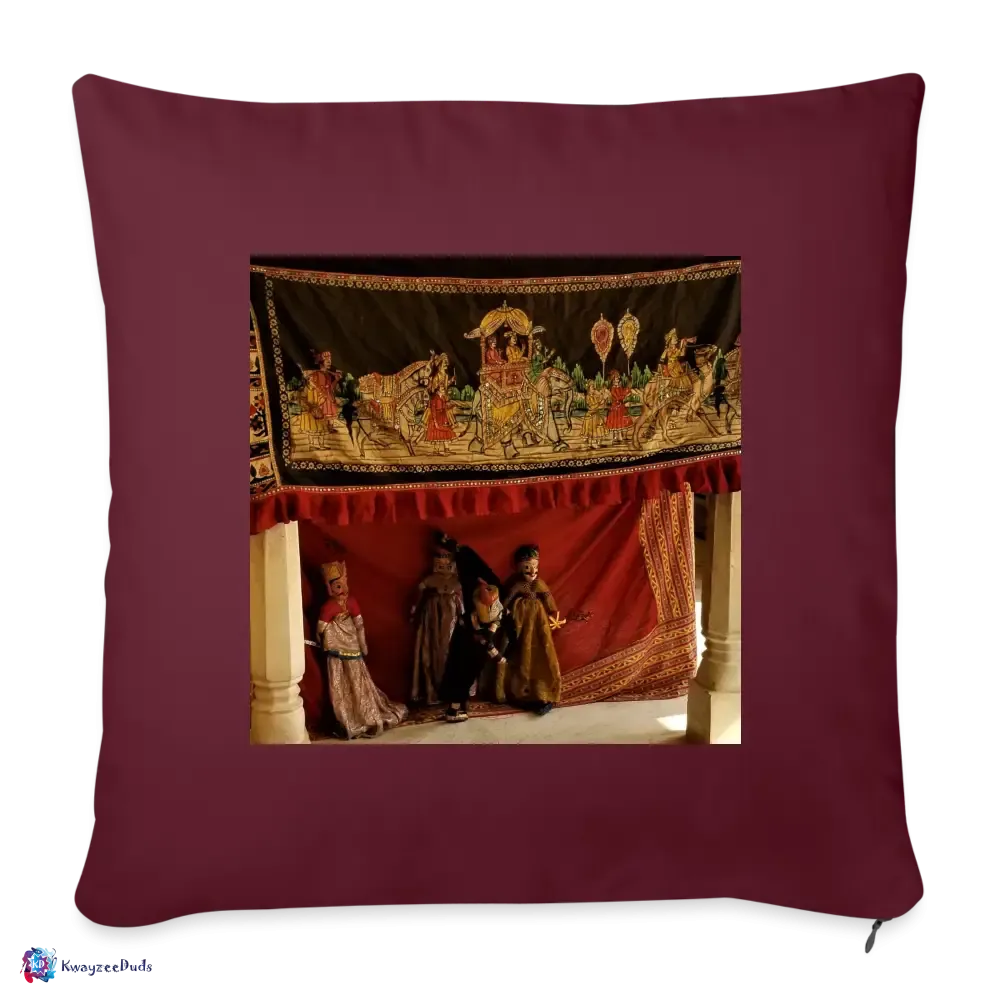 Jaipur Puppets Throw Pillow Cover 18” x 18”