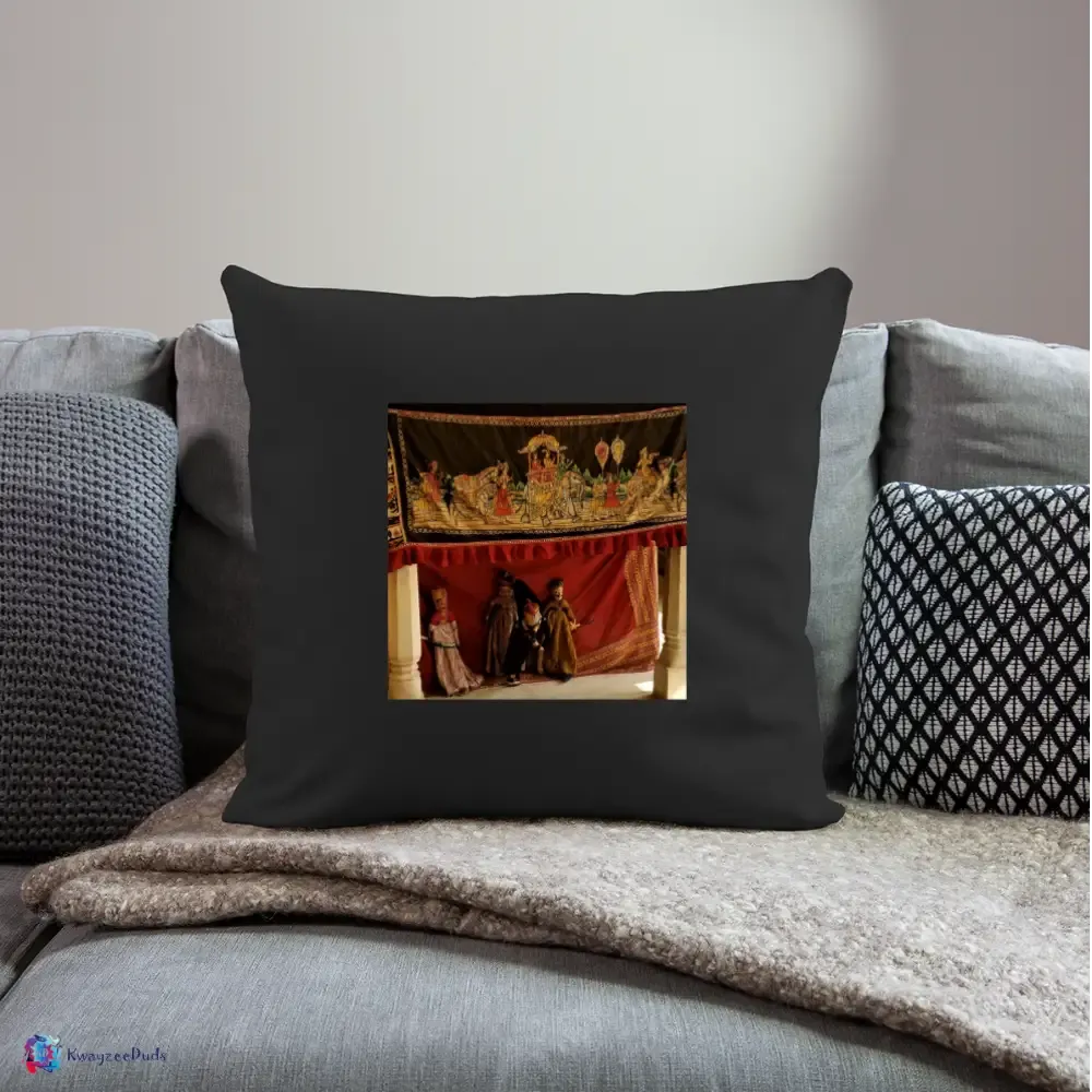 Jaipur Puppets Throw Pillow Cover 18” x 18”