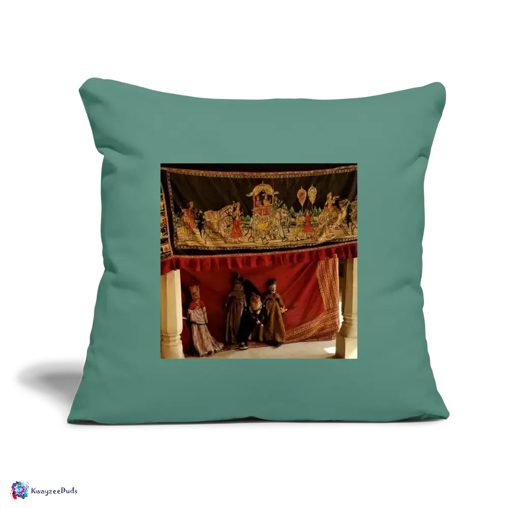 Jaipur Puppets Throw Pillow Cover 18” x 18”