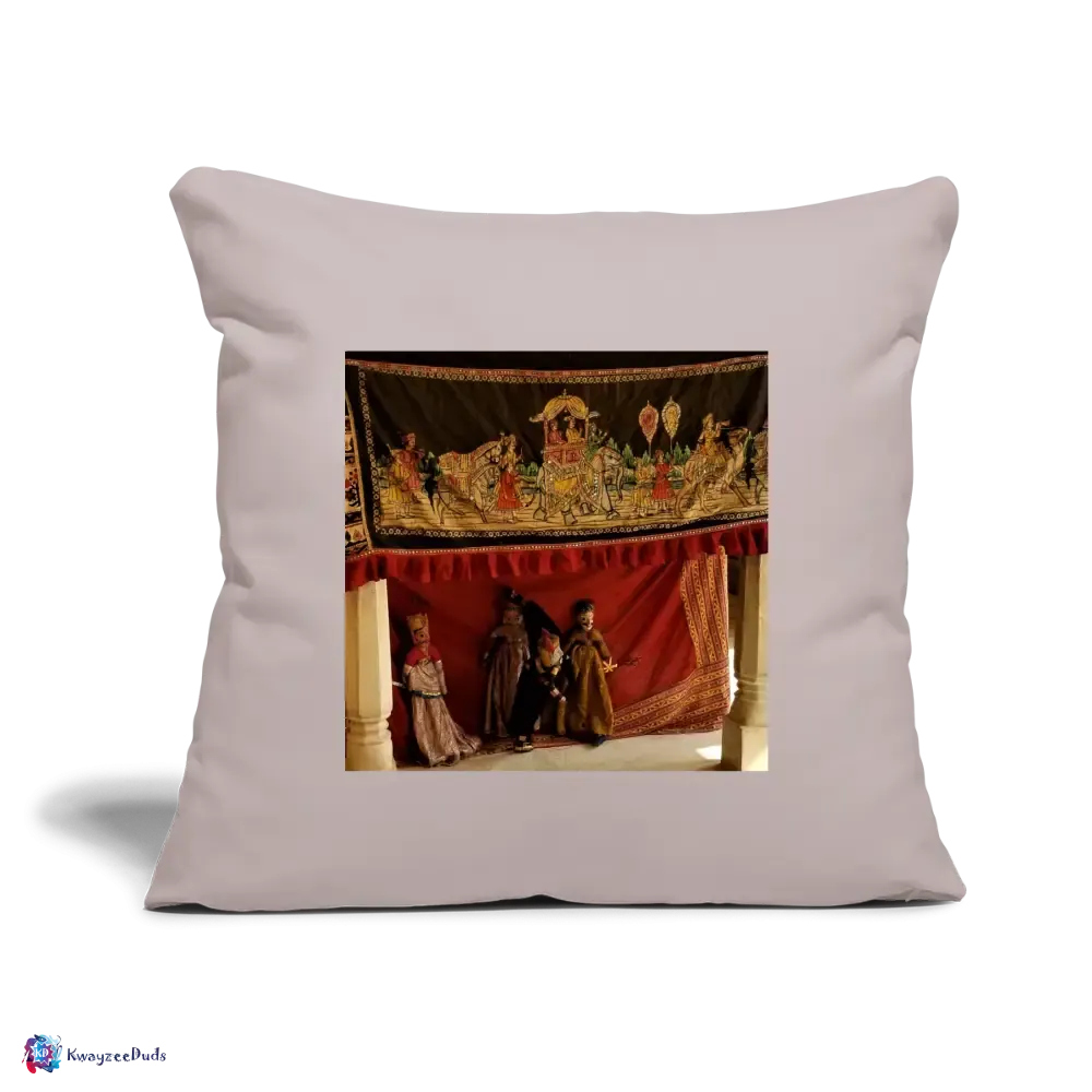 Jaipur Puppets Throw Pillow Cover 18” x 18”