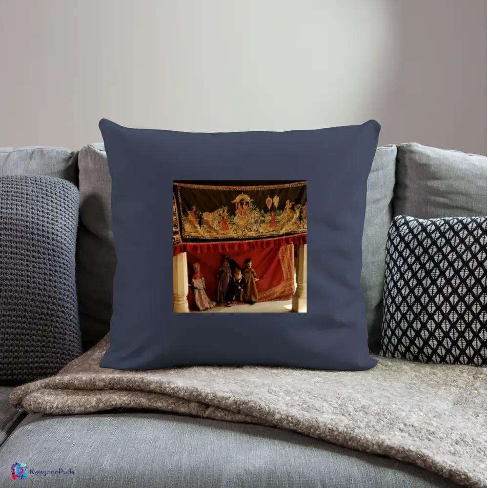 Jaipur Puppets Throw Pillow Cover 18” x 18”