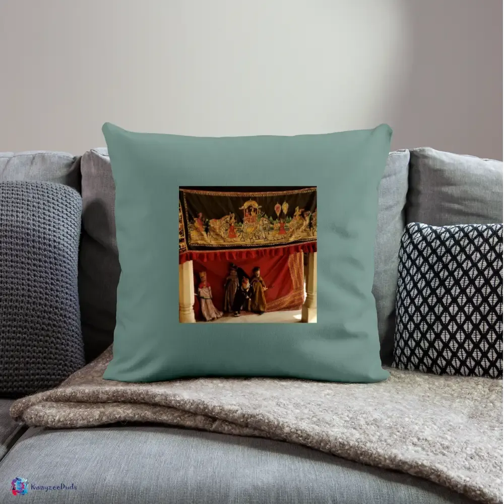 Jaipur Puppets Throw Pillow Cover 18” x 18”