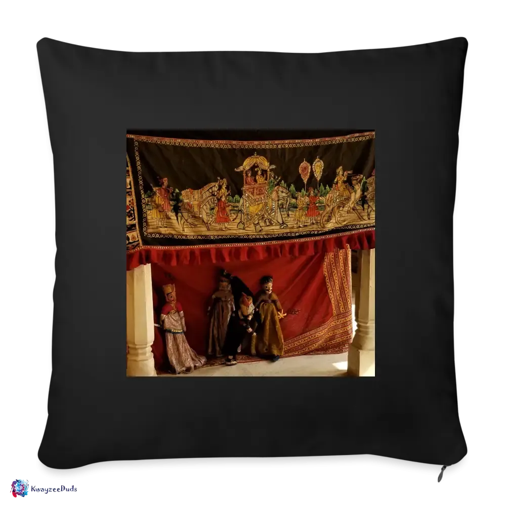 Jaipur Puppets Throw Pillow Cover 18” x 18”