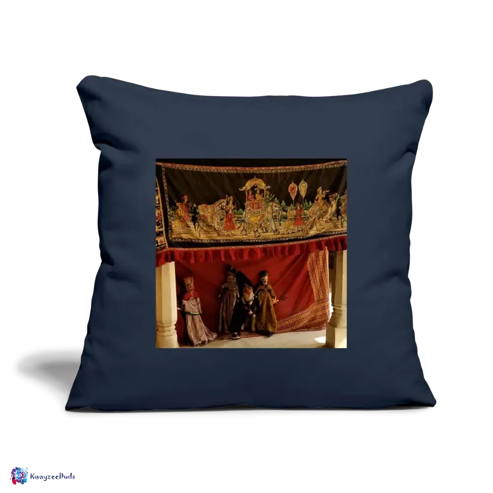 Jaipur Puppets Throw Pillow Cover 18” x 18”