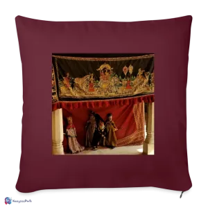 Jaipur Puppets Throw Pillow Cover 18” x 18”