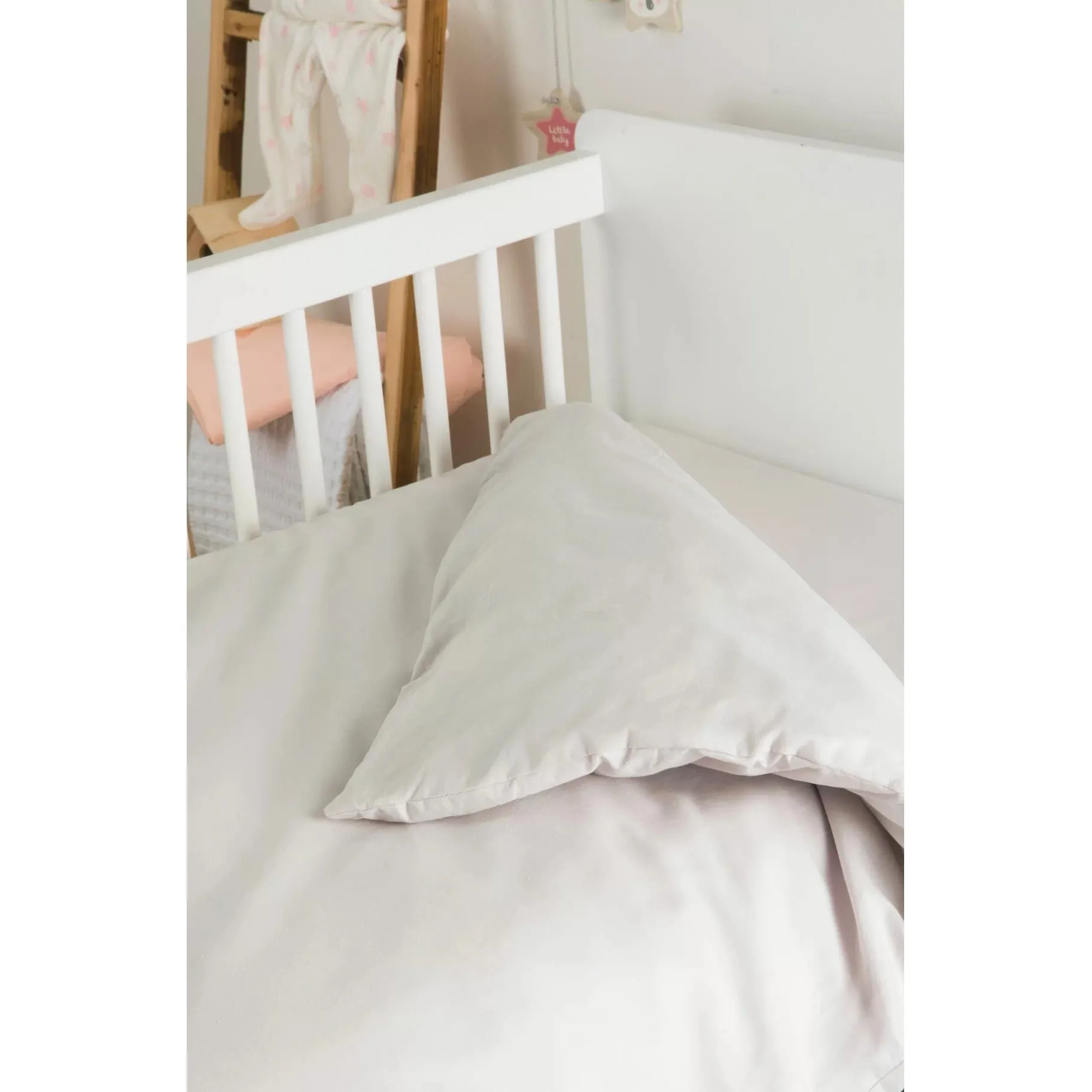 Kadolis Organic Cotton Baby Duvet Cover Plain Colour 100x140cm Natural