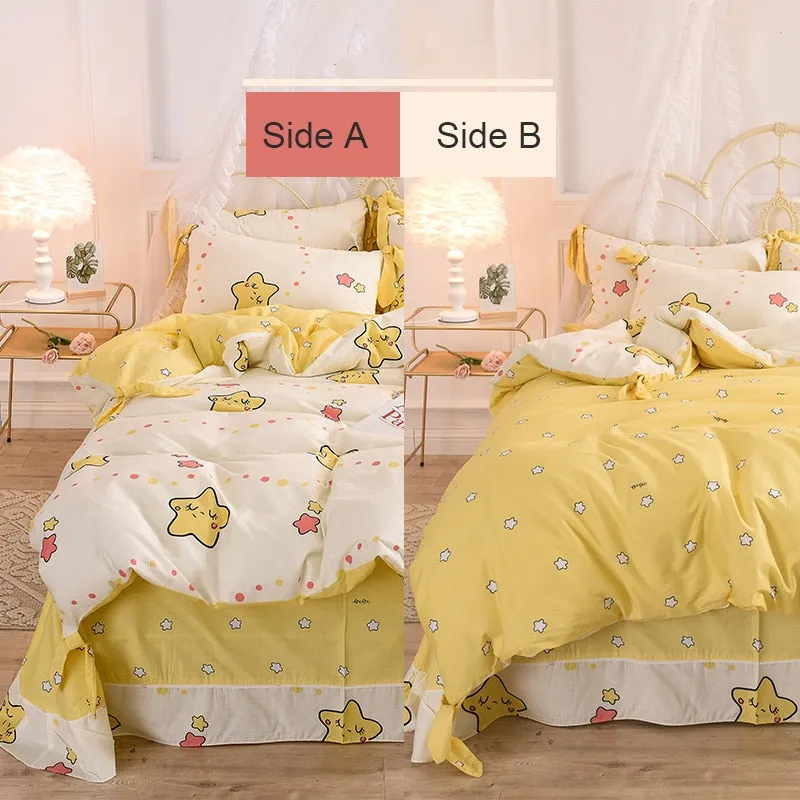 Kawaii Cute Star Bedding Set