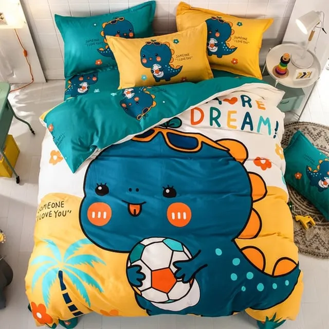 Kawaii Rainbow Space Bedding Set