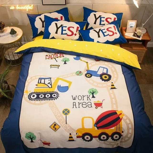 Kawaii Rainbow Space Bedding Set