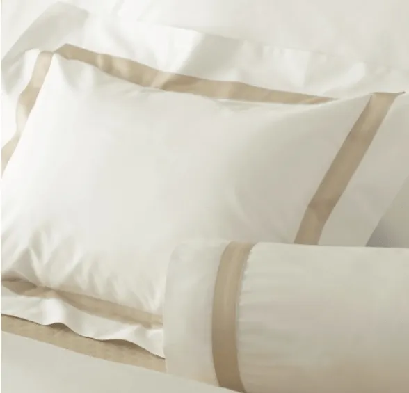Lowell Champagne on Ivory Bedding