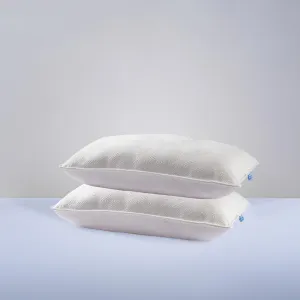 MM FOAM Softouch Pillow - 100% Latex-Polyfibre Hybrid |Great for Cuddling (25.75 x 15.25 x 6 inches) - (Pack of 2)