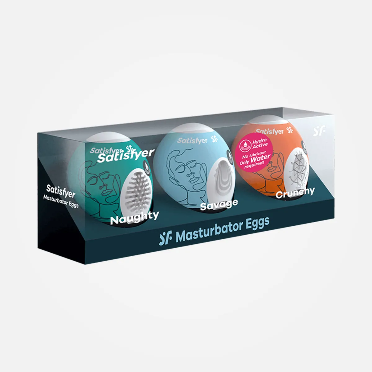 Naughty   Savage   Crunchy - Mixed Stroker Sleeves 3 Pack Single Use Masturbator Eggs
