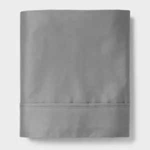 New - King 400 Thread Count Performance Flat Sheet Classic Gray - Threshold